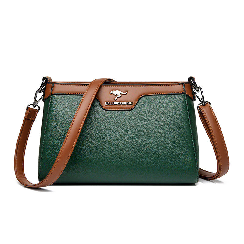 One Shoulder Soft Leather Small Square Stitching Women's Cross-body Bag